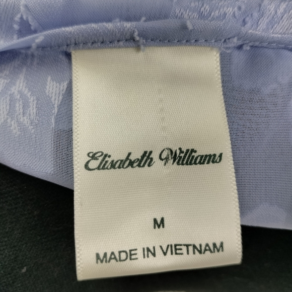 Elizabeth Williams Rose Pattern Sheer Open Front Lightweight Duster Sz. M - Picture 6 of 7